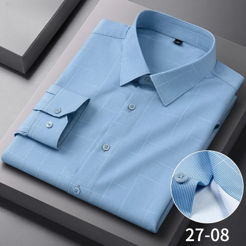 Anti Wrinkle Slim Plaid Shirt