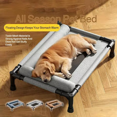 Pet Furniture Mesh Elevated Dog Beds Breathable Removable Raised Dog Bed With Soft Pillow Outdoor Dog Cat Bed Patio Sunbathing