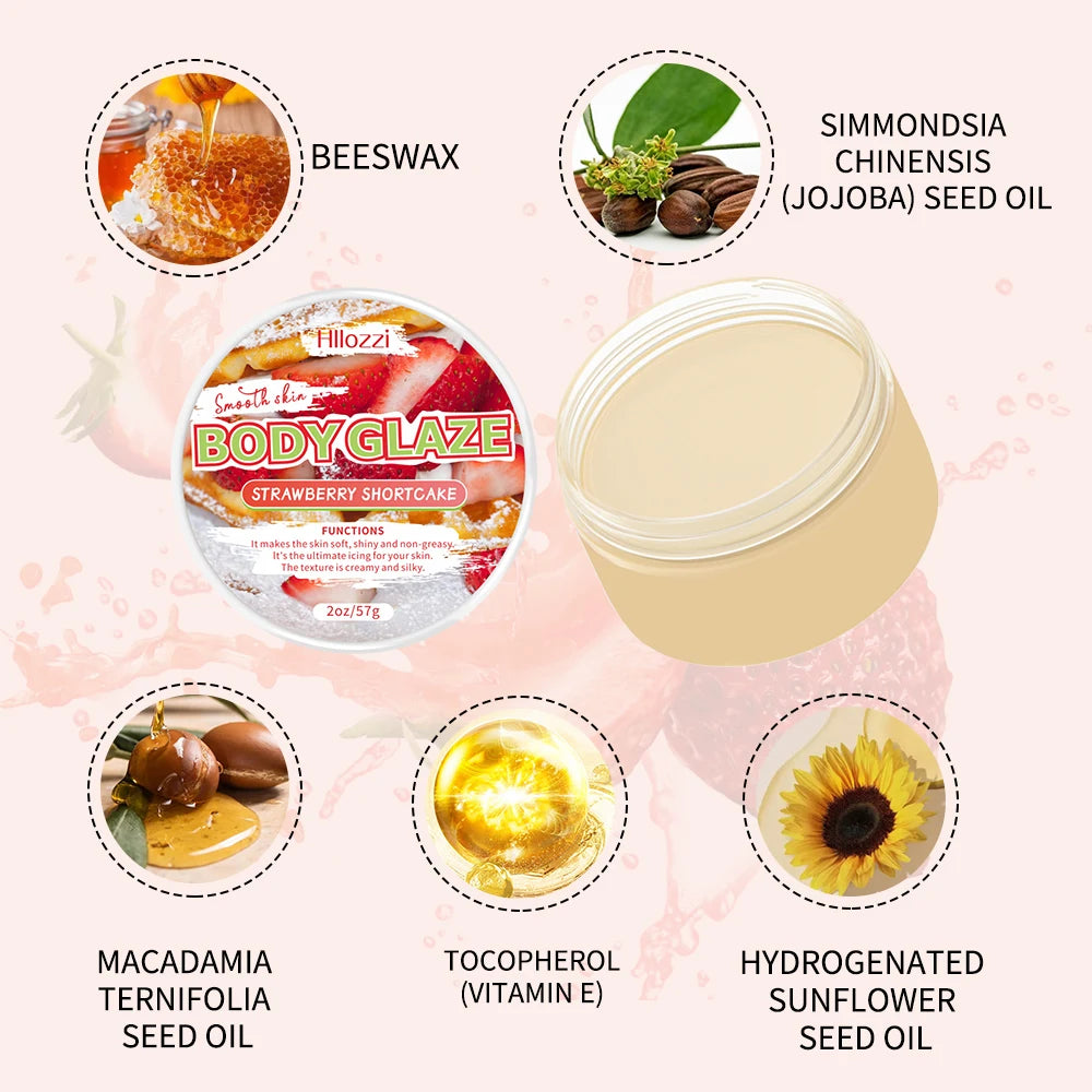 Body Glaze & Body Oil Combination Various Flavors Non-greasy Hydrating and Moisturizing Body Lotion Massage