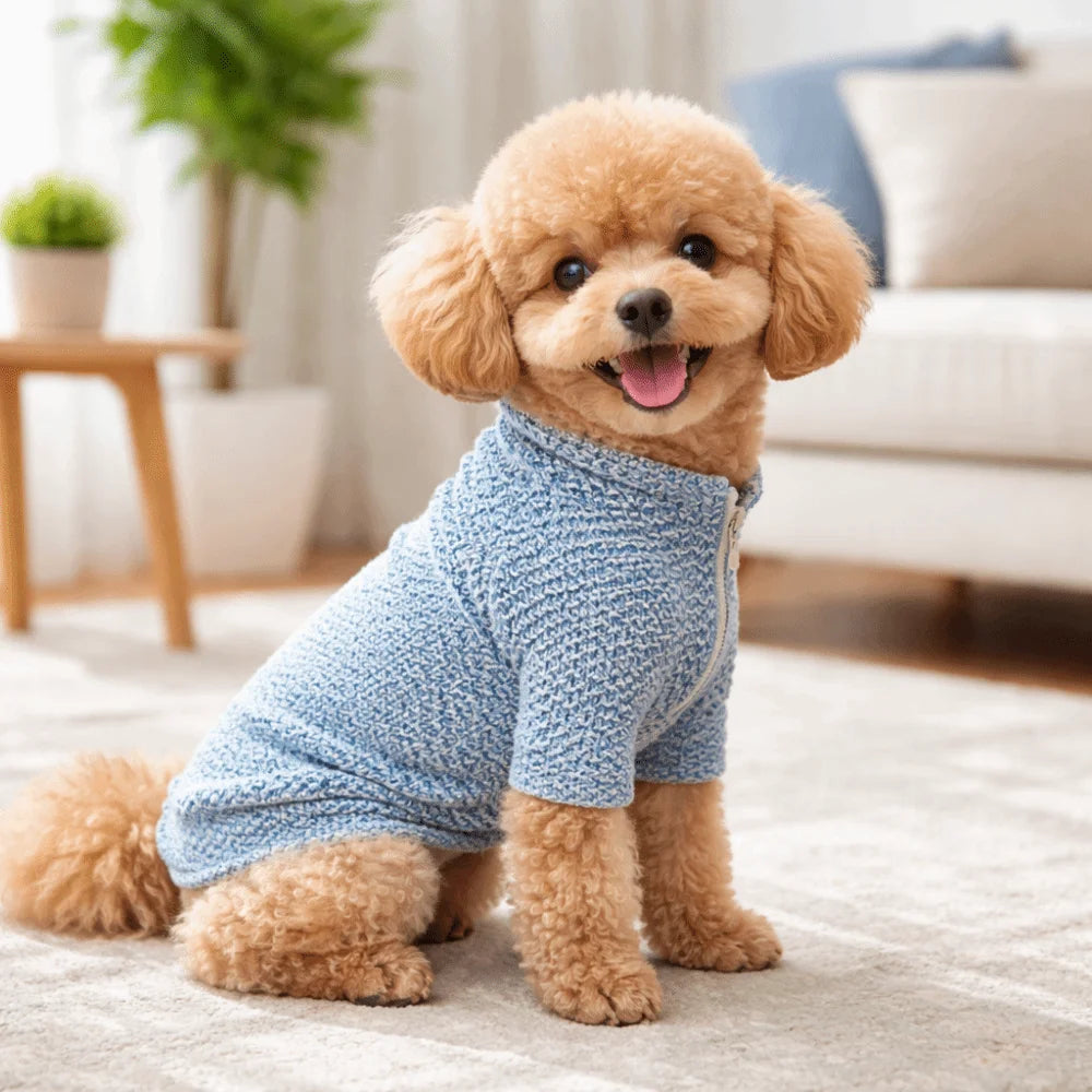 Zipper Ripple Pet Pullover Hoodie