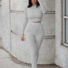 Winter Autumn Women's Yoga Set Gym Workout Fitness Set