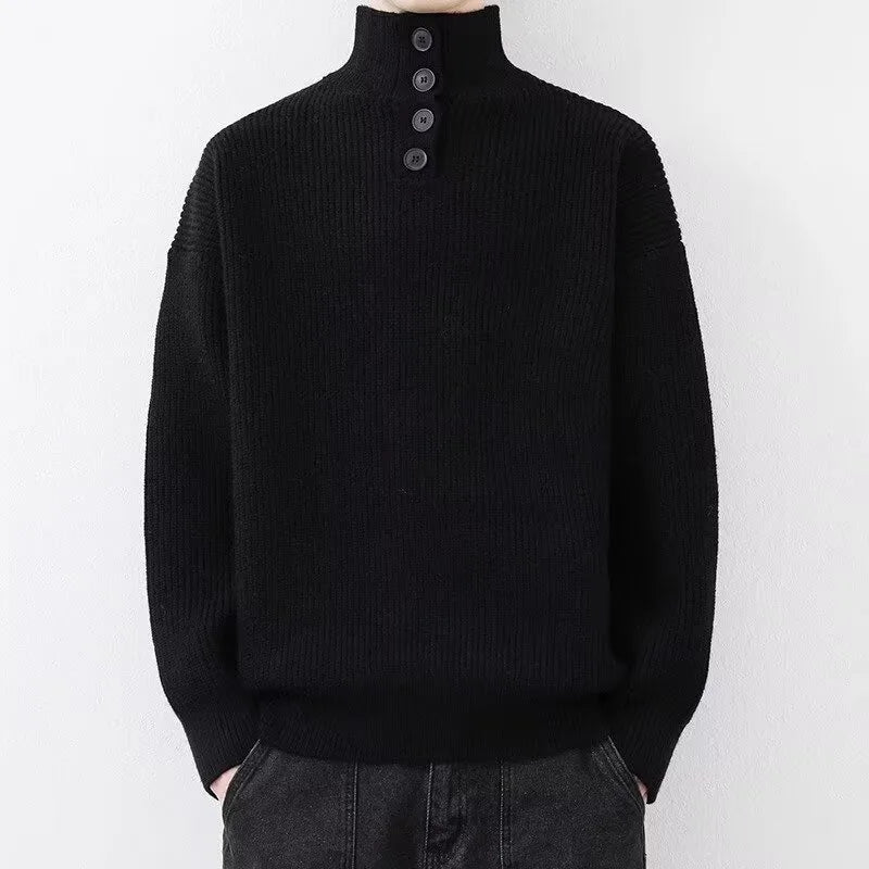 Sweater Men's Winter Turtleneck Base Layer Warm Thickened Wool Pullovers
