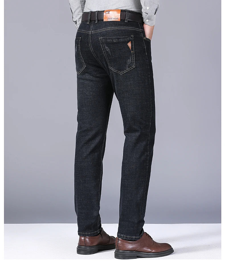 Classic Straight Stretch Denim Jeans