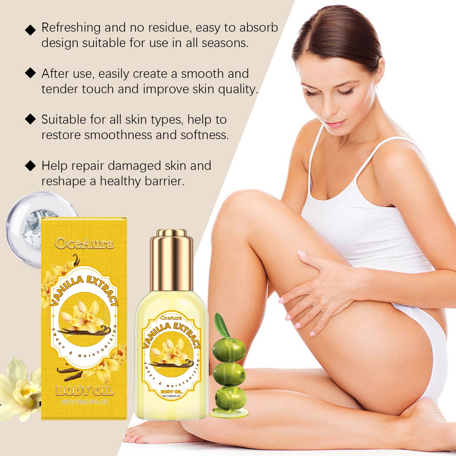 Body Massage Oil Improve Moisturizing Relieve Stress Muscle Relaxing Body SPA Lasting Scent Body Essential Oils