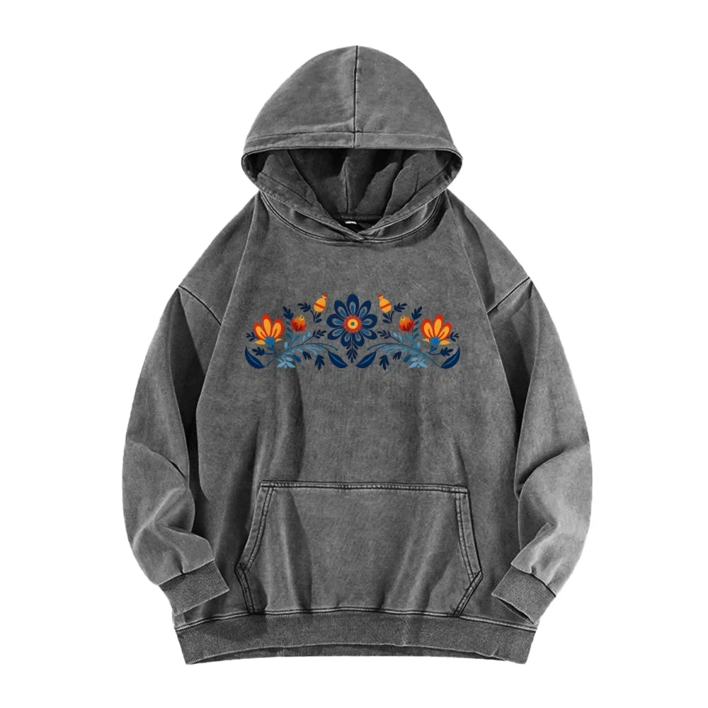 Washed Graphic Oversized Hoodie Women