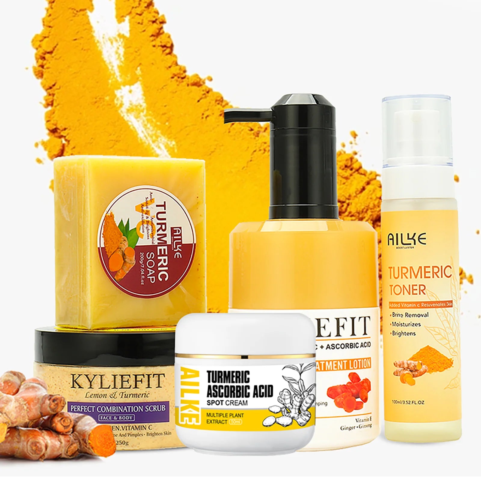 Organic Turmeric Brightening Skincare Set