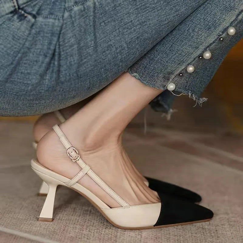 High Heels Summer New Arrival Fashion Buckle Pointed Heel Sandals Women Comfort Simplicity Stilettos Sandalias De Mujer