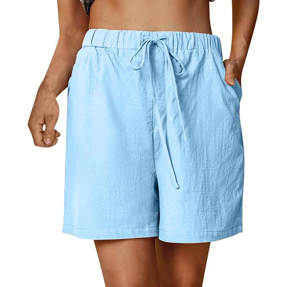 Loose Cotton Linen Summer Shorts