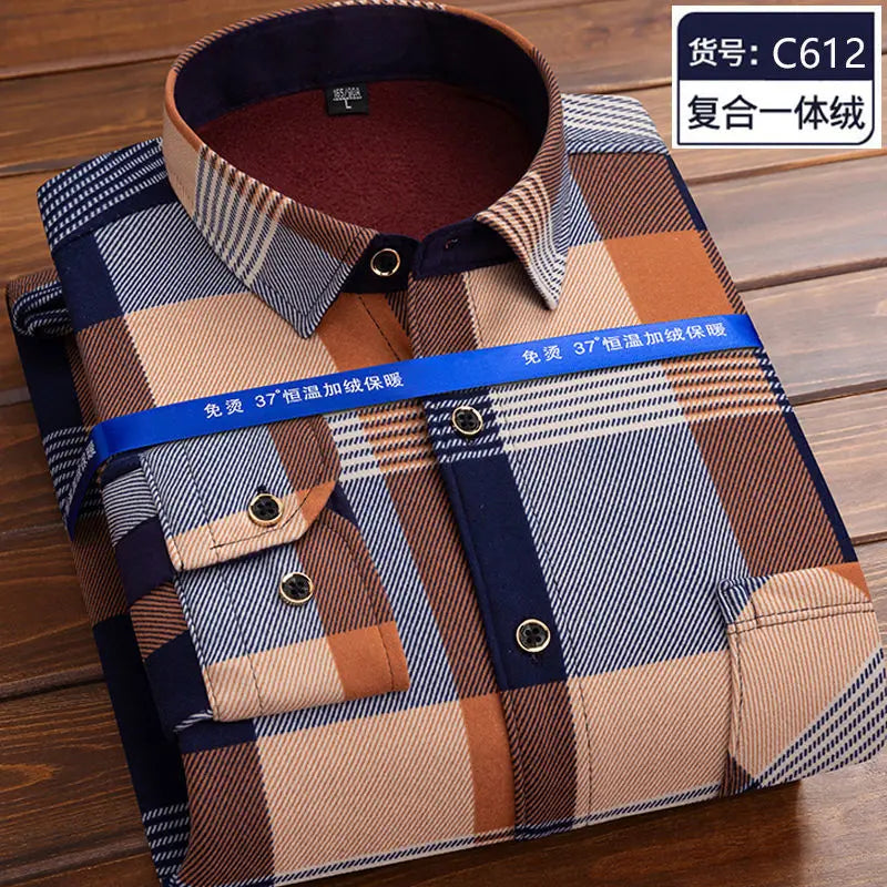Fleece Plaid Thermal Shirt Jacket