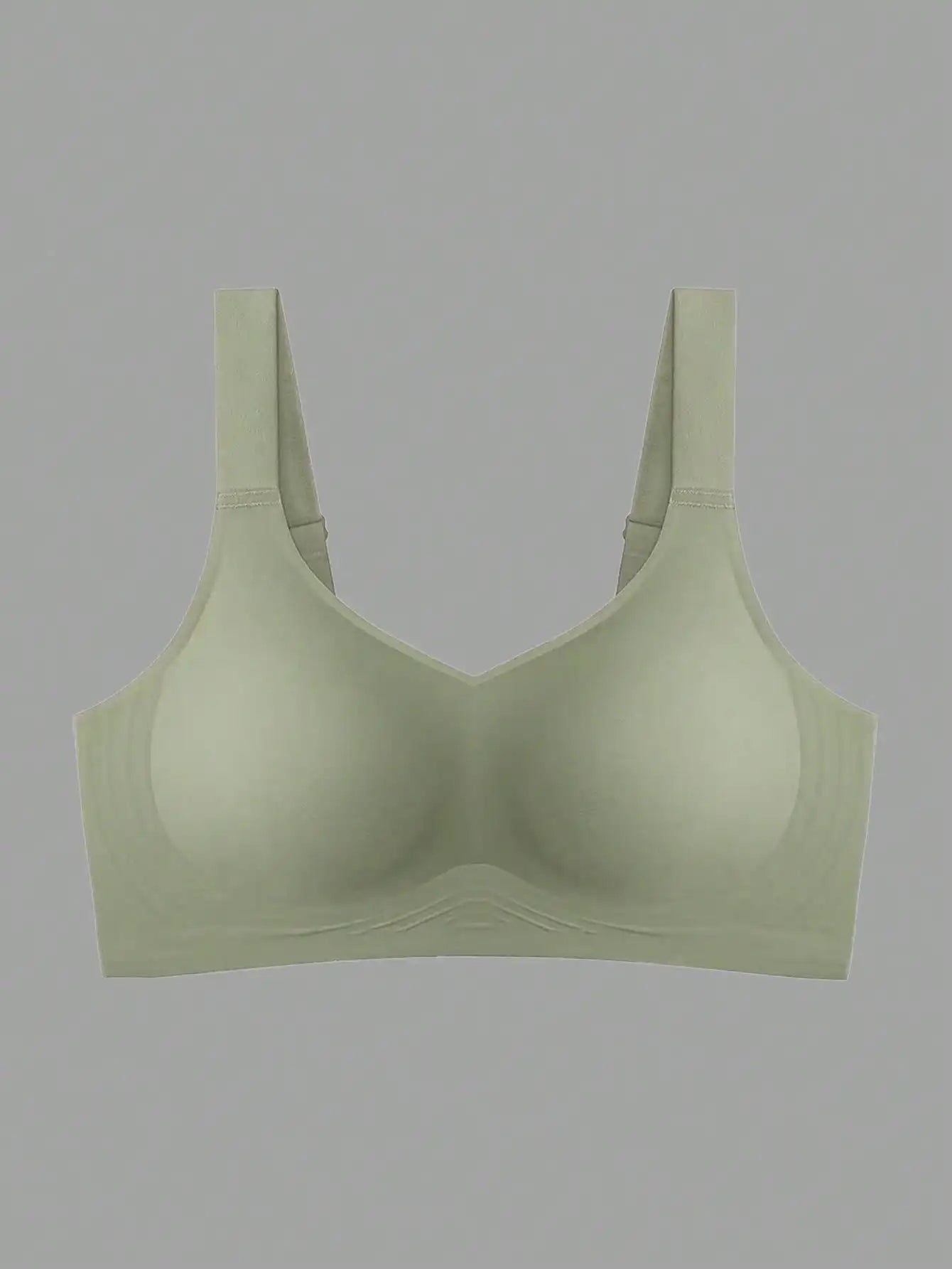 3pcs/Set Wireless Sports Seamless Bras For Large Bust, Minimizing Lifting Effect, Thin Padding, Plus Size