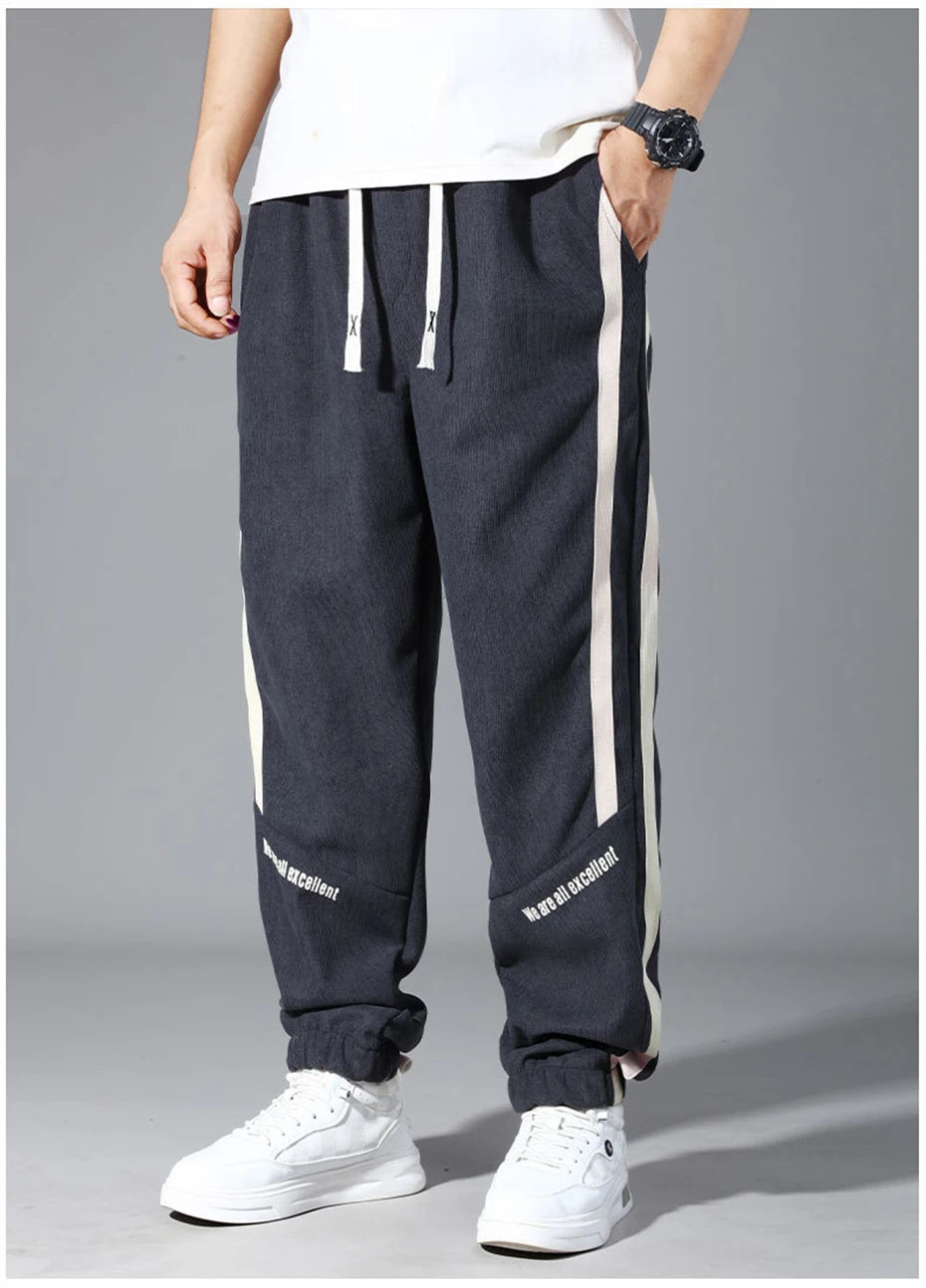 Jogger Pants Men Plus Size 12XL Sweatpants Fashion Casual Joggers Male Big Size 12XL Stretch Waist Trousers