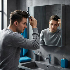 Men's Styling Comb, Made of Plastic, Suitable for Daily Commuting, Business Trips, Travel, Office, and Dormitory Use. Portable, Compact, Easy to Store. Helps Create Volume at the Top of the Hair, Tidy up Stray Hair, Create Te