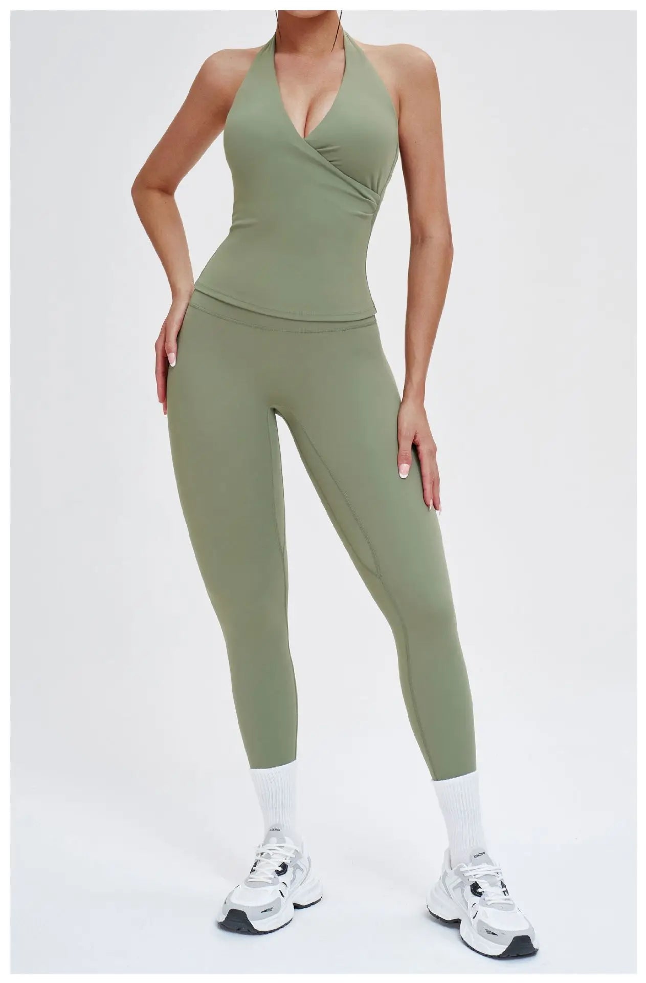 Fitness Leggings High Rise Hip Lift Brushed Soft Material For Ladies Outdoor Elastic Slim Fit Outer Wear Sports Tight Pants