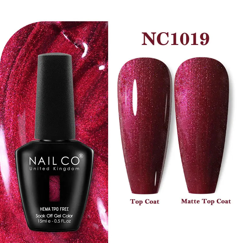 NAILCO 333 Colors Gel Nail Polish Semi Permanent Varnishes Nails Art Design Hybrid Soak Off Top Base Coat UV Gel Manicure 15ml