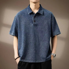 American Style Denim Summer Polo