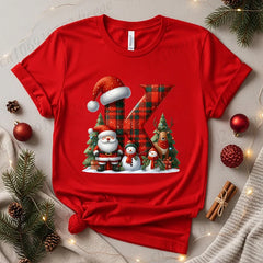 Festive Alphabet Holiday Casual Tee