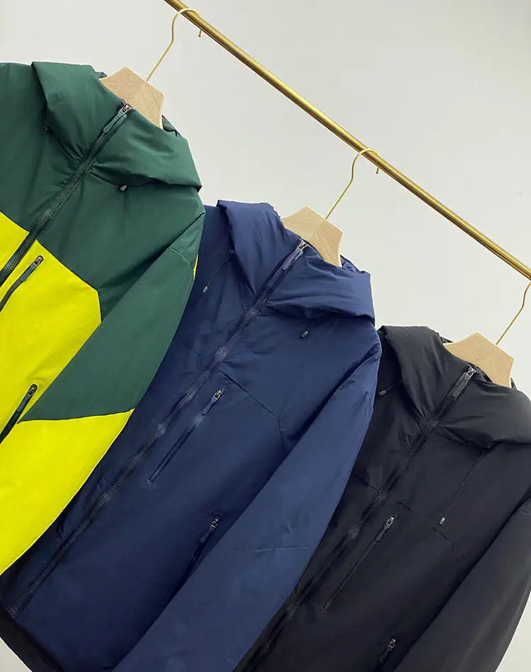 Color Blocked Outdoor Down Jacket