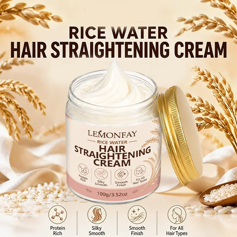 Hair Straightening Cream Smoothing Frizz Control Nourishing Repair Damaged Silky Hair Care Treatment