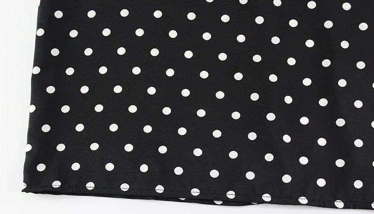 Dot Printed Dresses For Women Fashion Sexy Streetwear Short Sleeves Sheath Turn Down Collar V-Neck Long Vestidos Robes Female