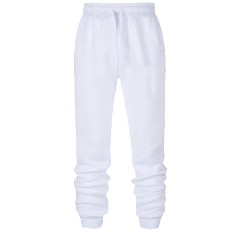 Men's Athletic Trainning Joggers Casual Loose Fit Sweatpants Spring Fall Fleece Lined Pants Elastic Waist Drawstring Trousers