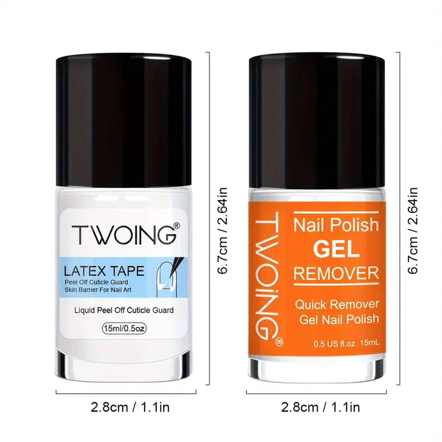 Nail Polish Gel Remover Set,2-5 Minutes Quick Remover Polish,With Gel Nail Polish Remover ,Nail  Latex Tape,For Nail Salon Care