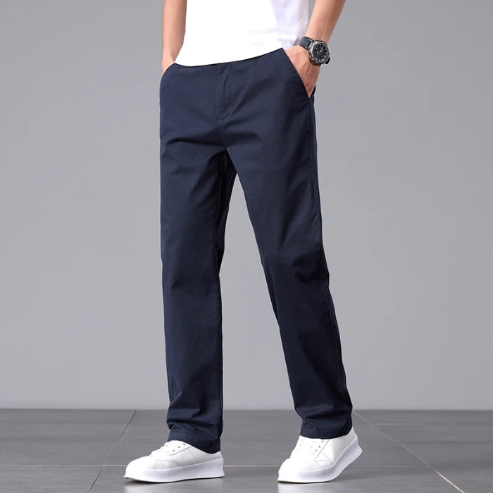Stretch Cotton Straight Golf Trousers