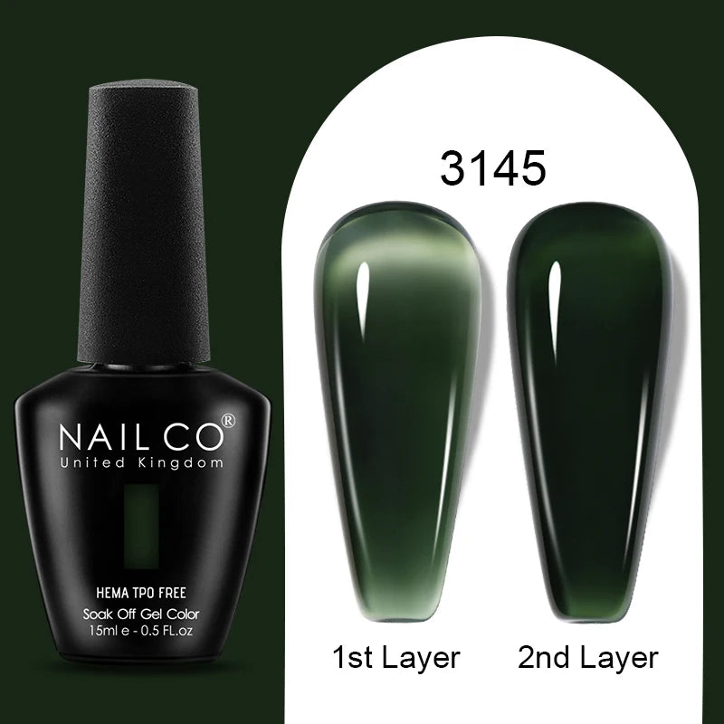 NAILCO 15ml Colorful Jelly Gel Nail Polish Gorgeous Color HEMA TPO FREE Soak Off UV LED Semi Permanent Long Wear Gel Varnish