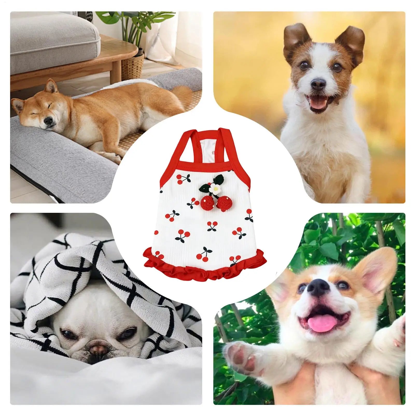 Breathable Cotton Puppy Vest Outfit