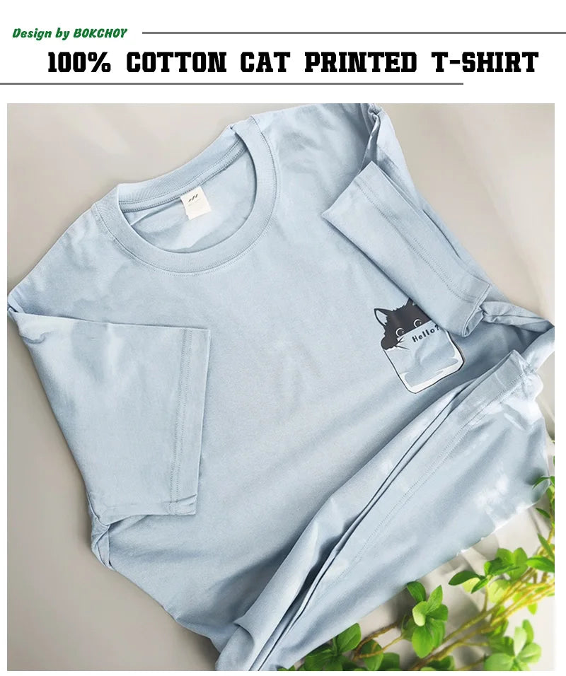 Pure Cotton Cat Graphic Tee