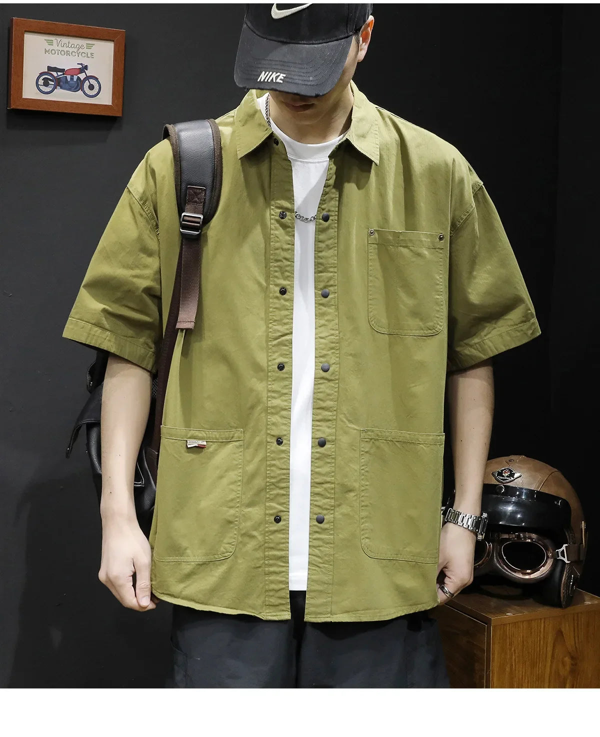 Trendy Casual Zipper Shirt Men