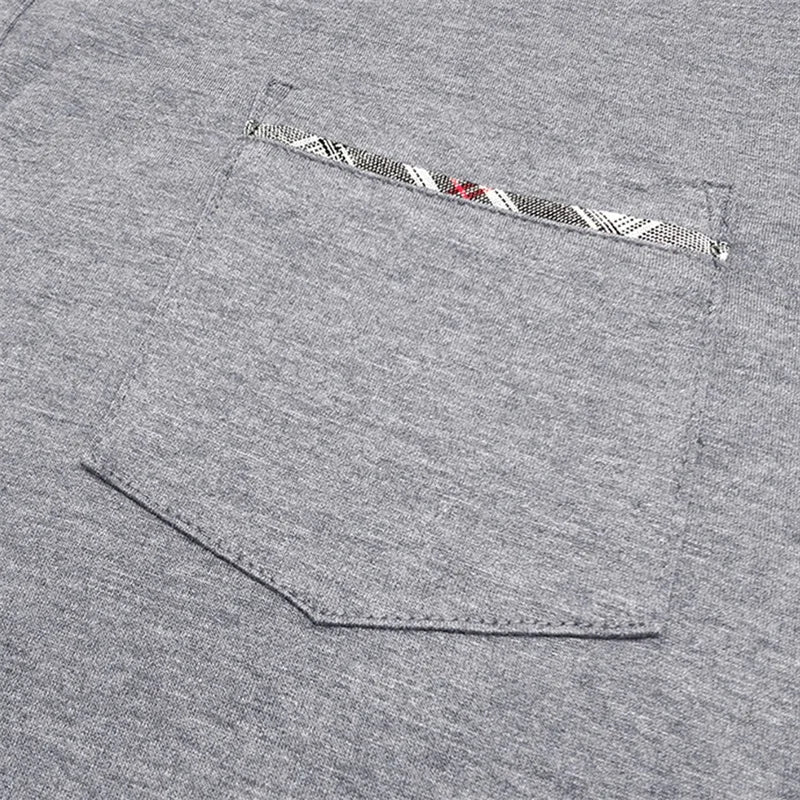 Plaid Collar Short Sleeve Polo