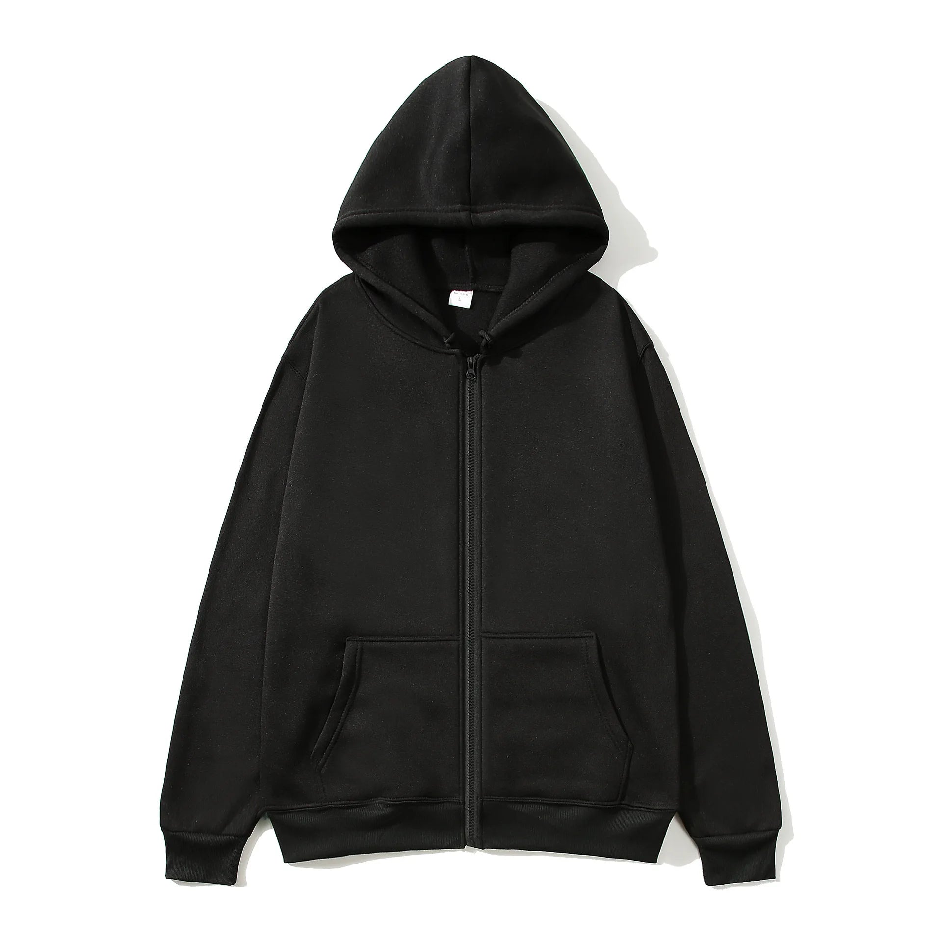 Men’s High Street Solid Zip-Up Hoodie