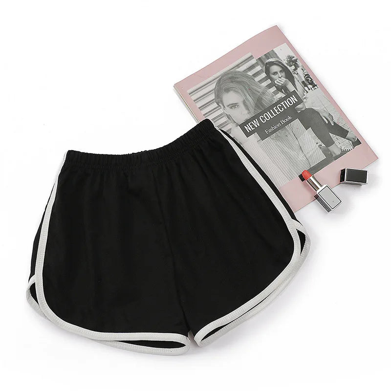Women yoga Shorts Summer Outer Wear Mid-Waist Casual Loose Straight Pants Lady Stylish Thin Breathable Wide Leg Gym Short Pants