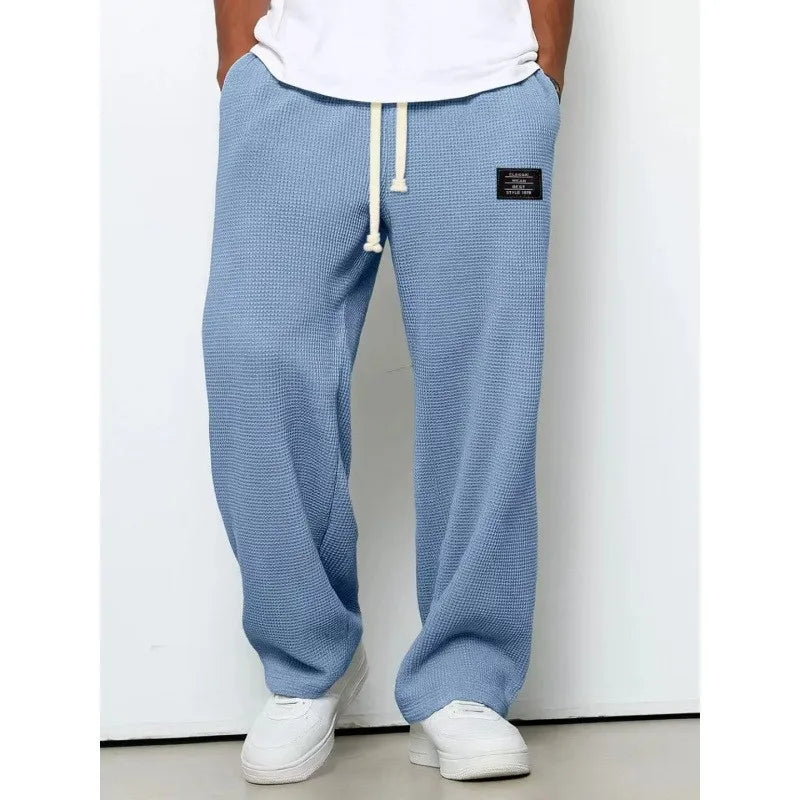 2024 New Running Mens Sweatpants Straight Fit Joggers for Sports and Streetwear Loose Oversized Drawstring Long Pants Men Pants