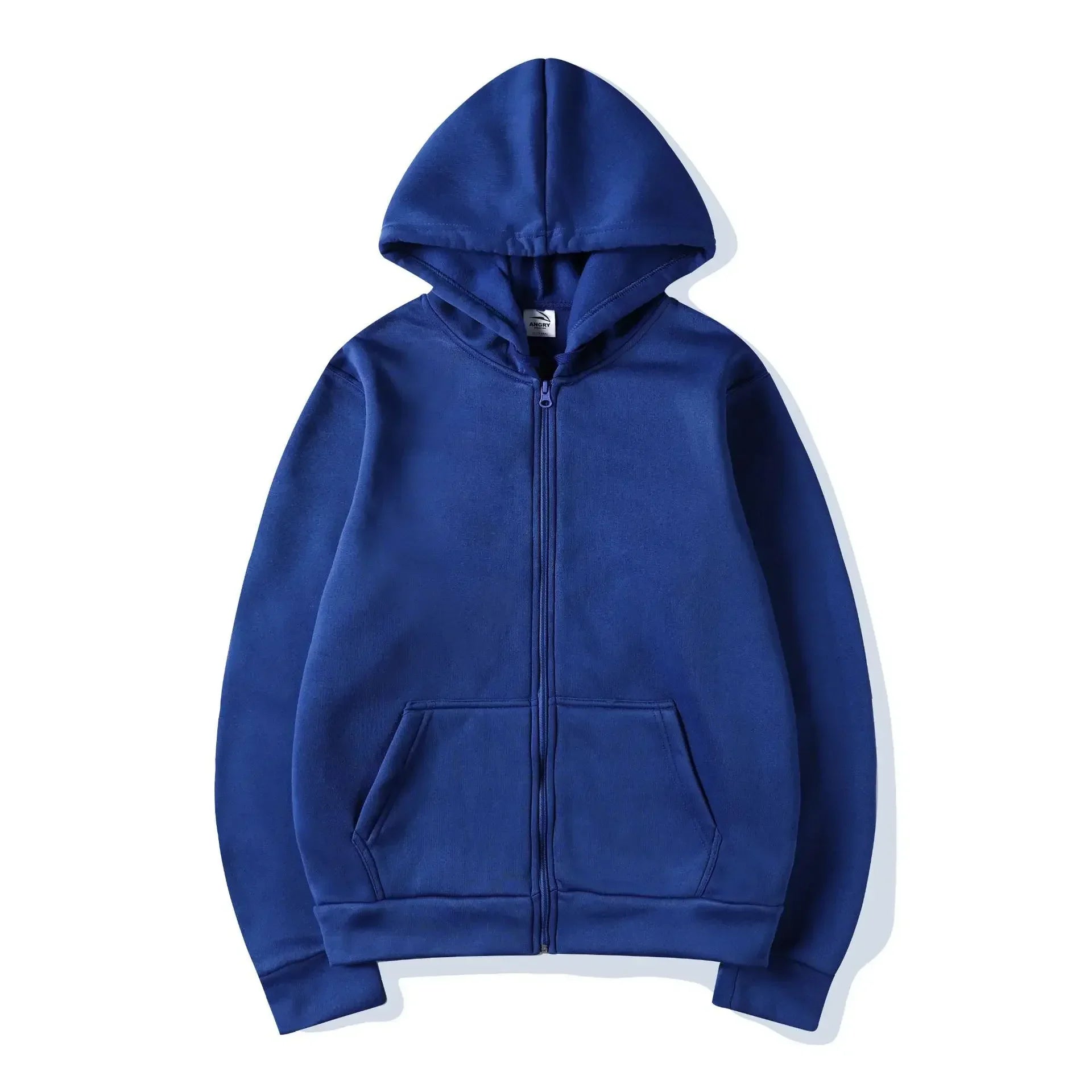 Men’s High Street Solid Zip-Up Hoodie