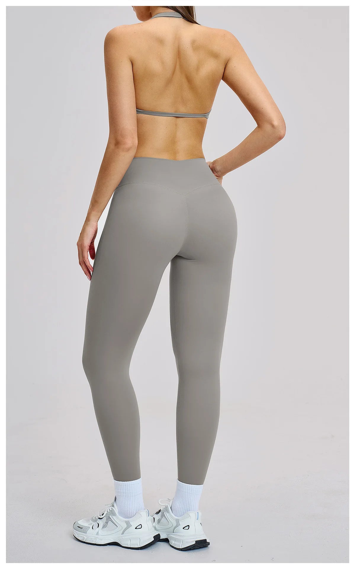 Fitness Leggings High Rise Hip Lift Brushed Soft Material For Ladies Outdoor Elastic Slim Fit Outer Wear Sports Tight Pants