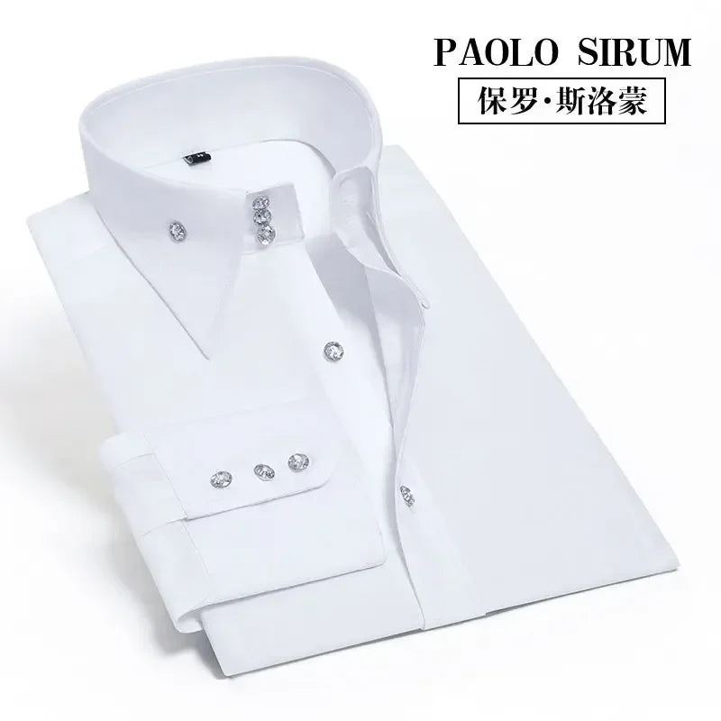 Korean Slim Non-Iron Dress Shirt