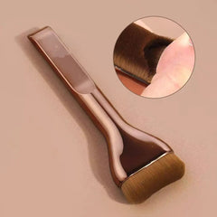 Professiona Makeup Brush, Curved Soft Bristle Foundation Brush for Even Application, Travel-Friendly