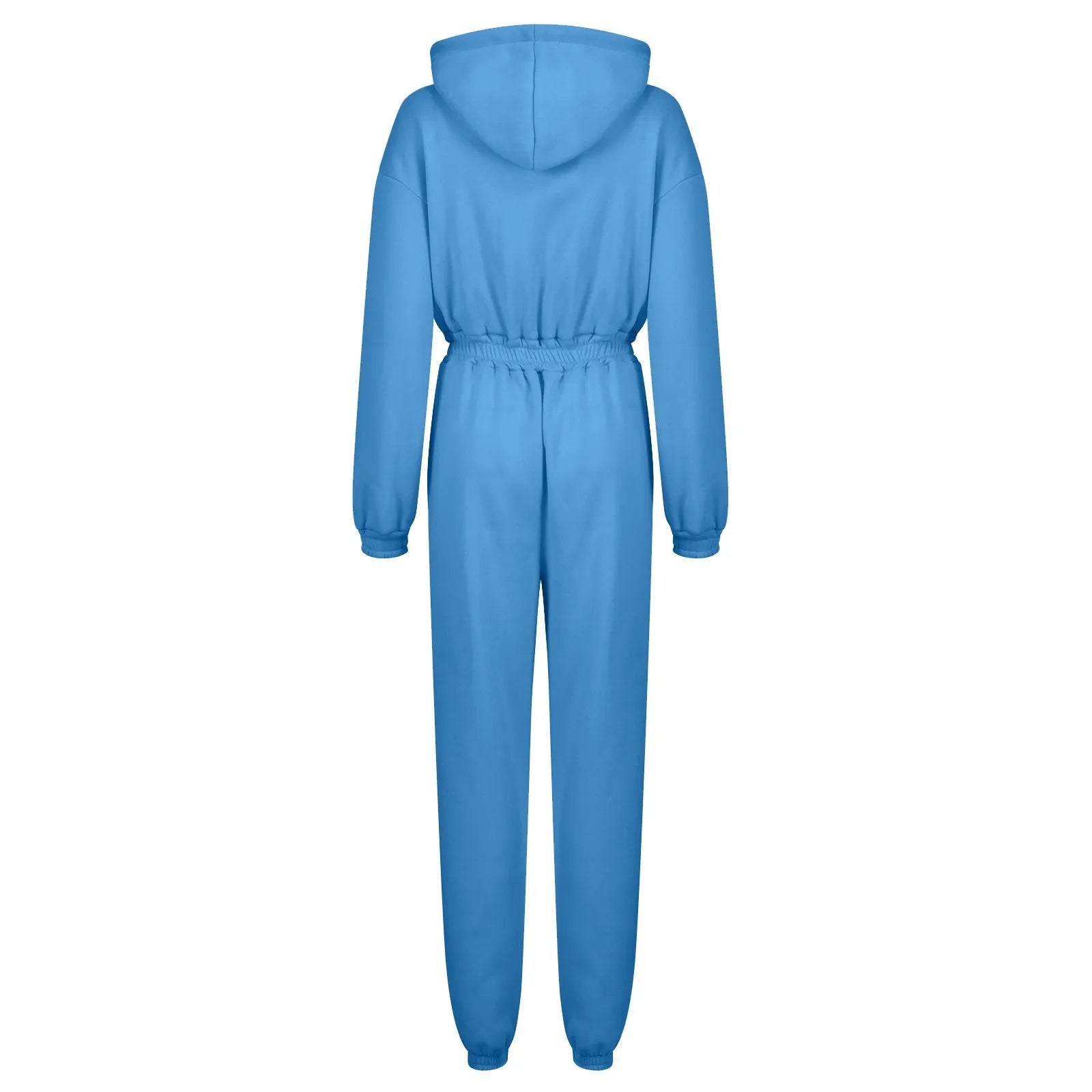 Fleece Hooded Wide Leg Jumpsuit