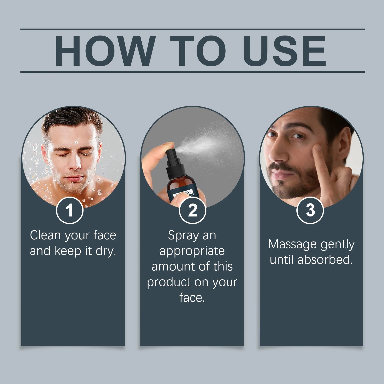 Men Renewing Serum Spray Hydrating & Firming Face Essence Wrinkle Reduction Shrink Pores Smoothing Tightening Skin Care