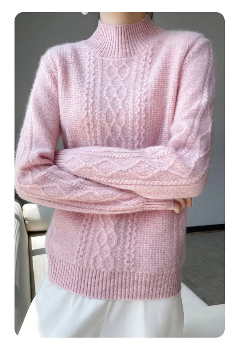 Half High Neck Knit Pullover