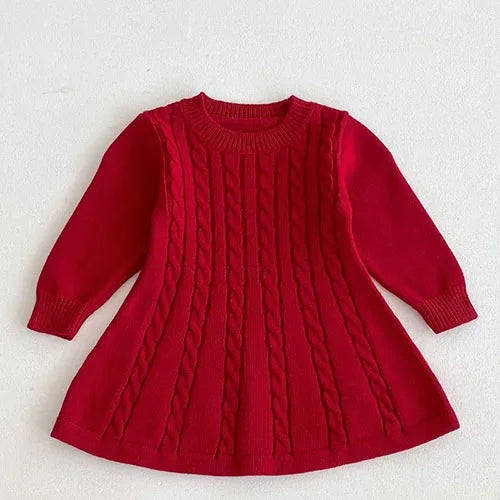 Knitted Princess Party Girls Dress