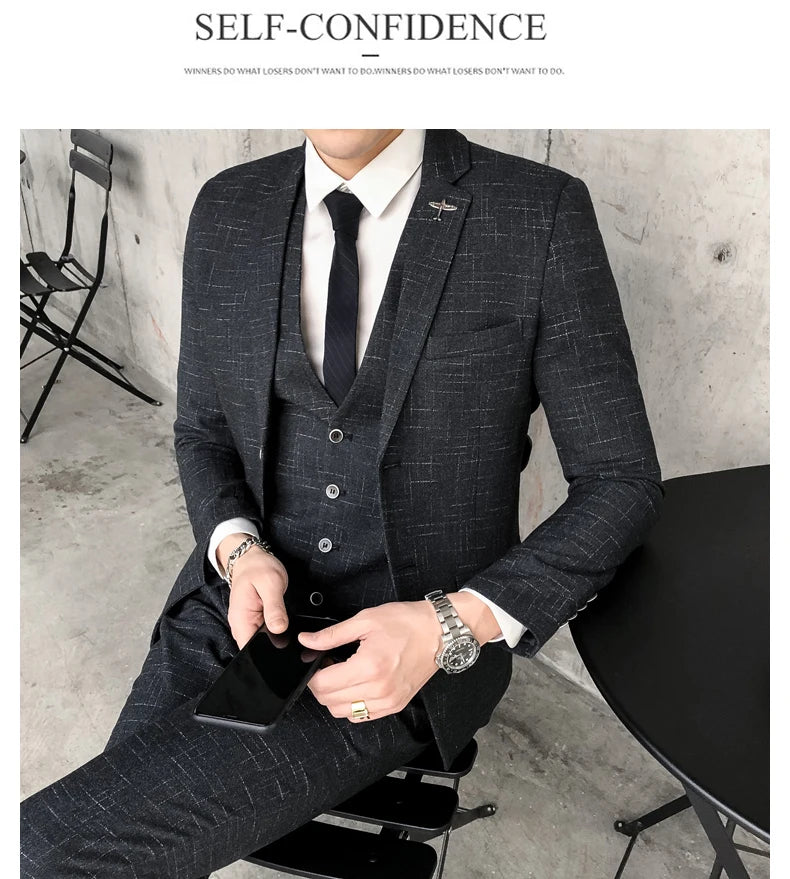 Refined Slim Wedding Suit Set