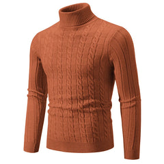Slim Solid Turtleneck Pullover