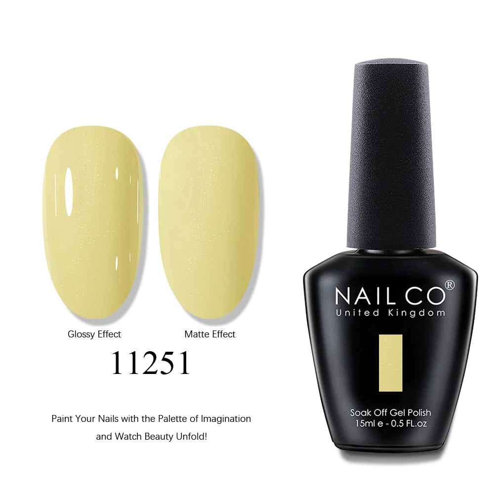 NAILCO 2025 Hot 15ML Gel Nail Polish Nails Semi-permanent UV Varnish High Quality Glass Bottle Nail Art Polish For Manicure