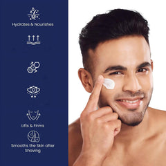 50ml 6-in-1 Men Facial Cream Daily Moisturizer with Hyaluronic Acid & Collagen,Hydrating Revitalizing Skin Care Fast-Absorbing