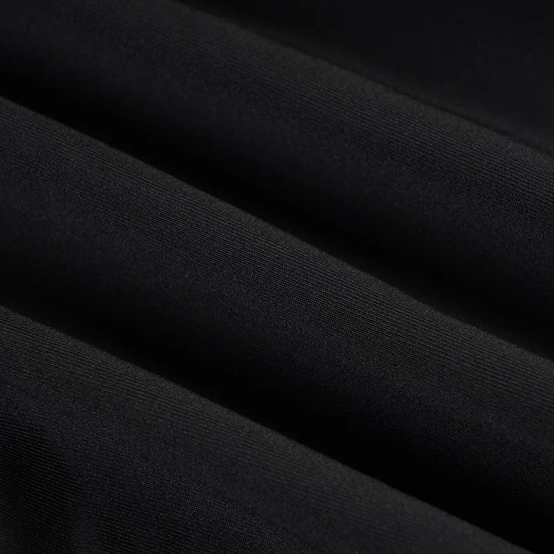 Elegant Black Turtleneck Tee Women