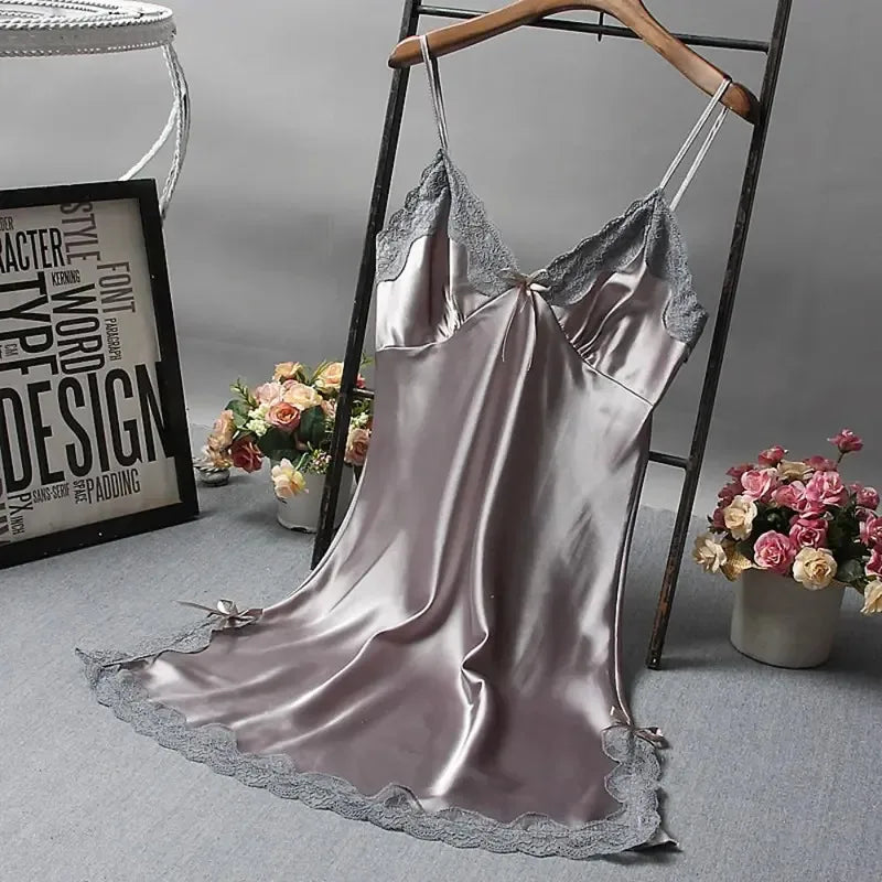 Silk Lace Camisole Nightgown Women