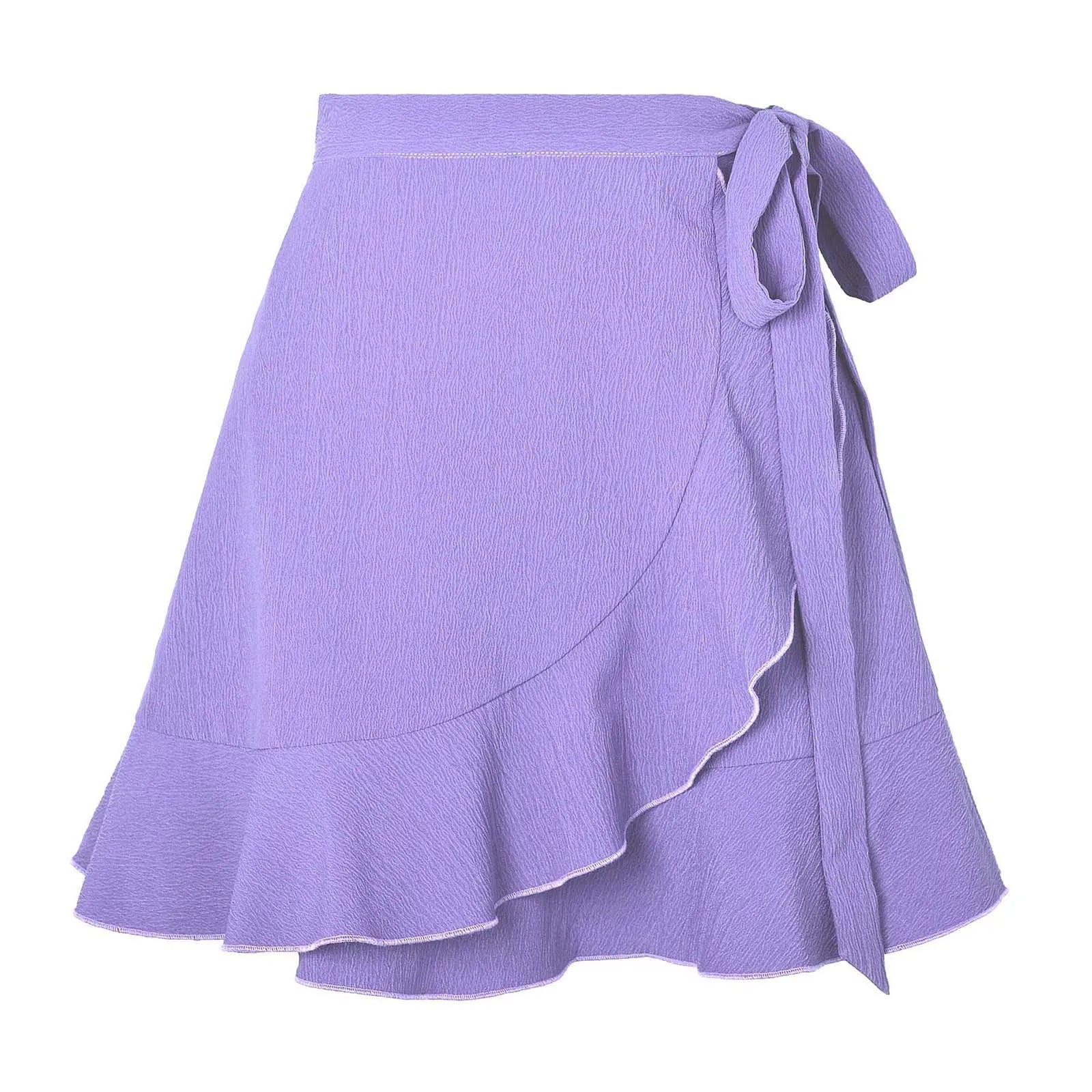 High Waist Chiffon Ruffle Skirt