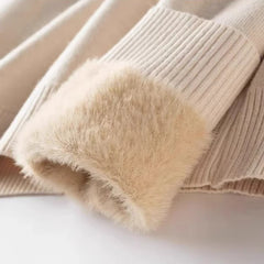 Men’s Thermal Fleece High-Neck Knitted Sweater